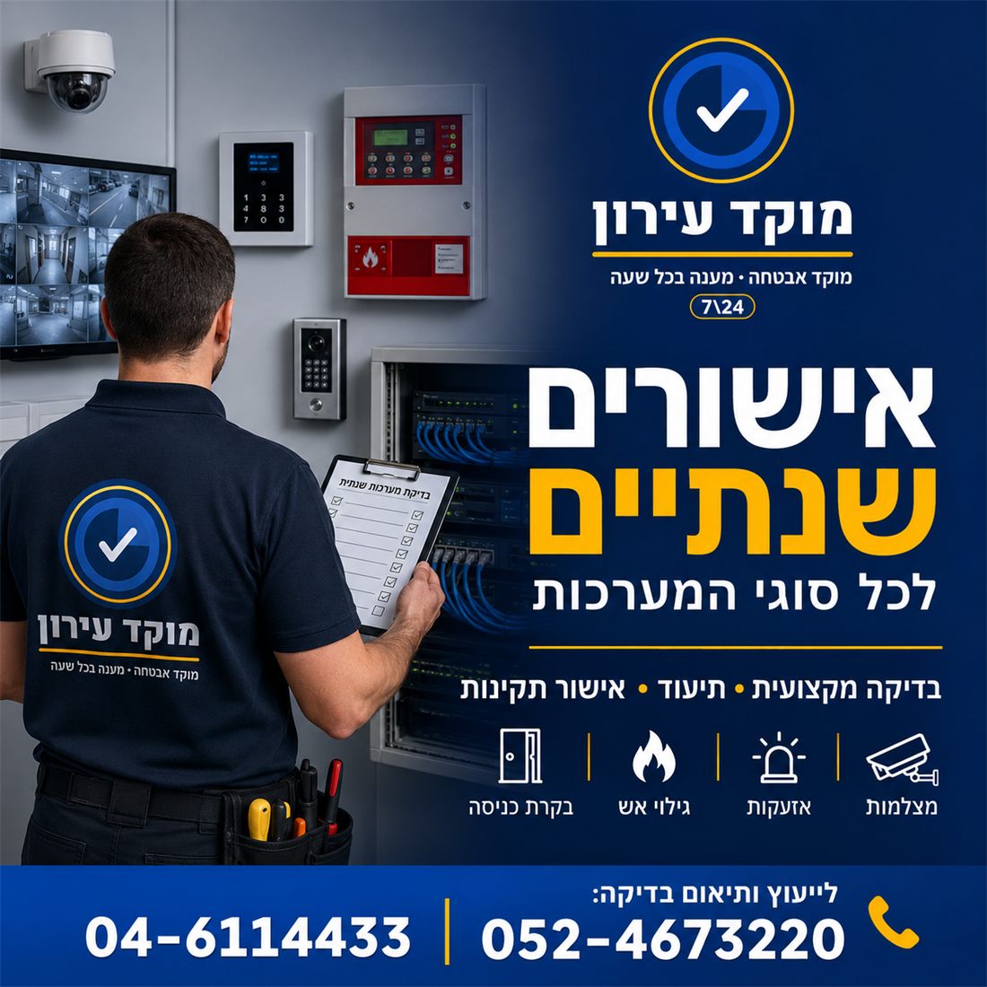 אישורים שנתיים לכל סוגי המערכות – בדיקה מקצועית, תיעוד ואישור תקינות
